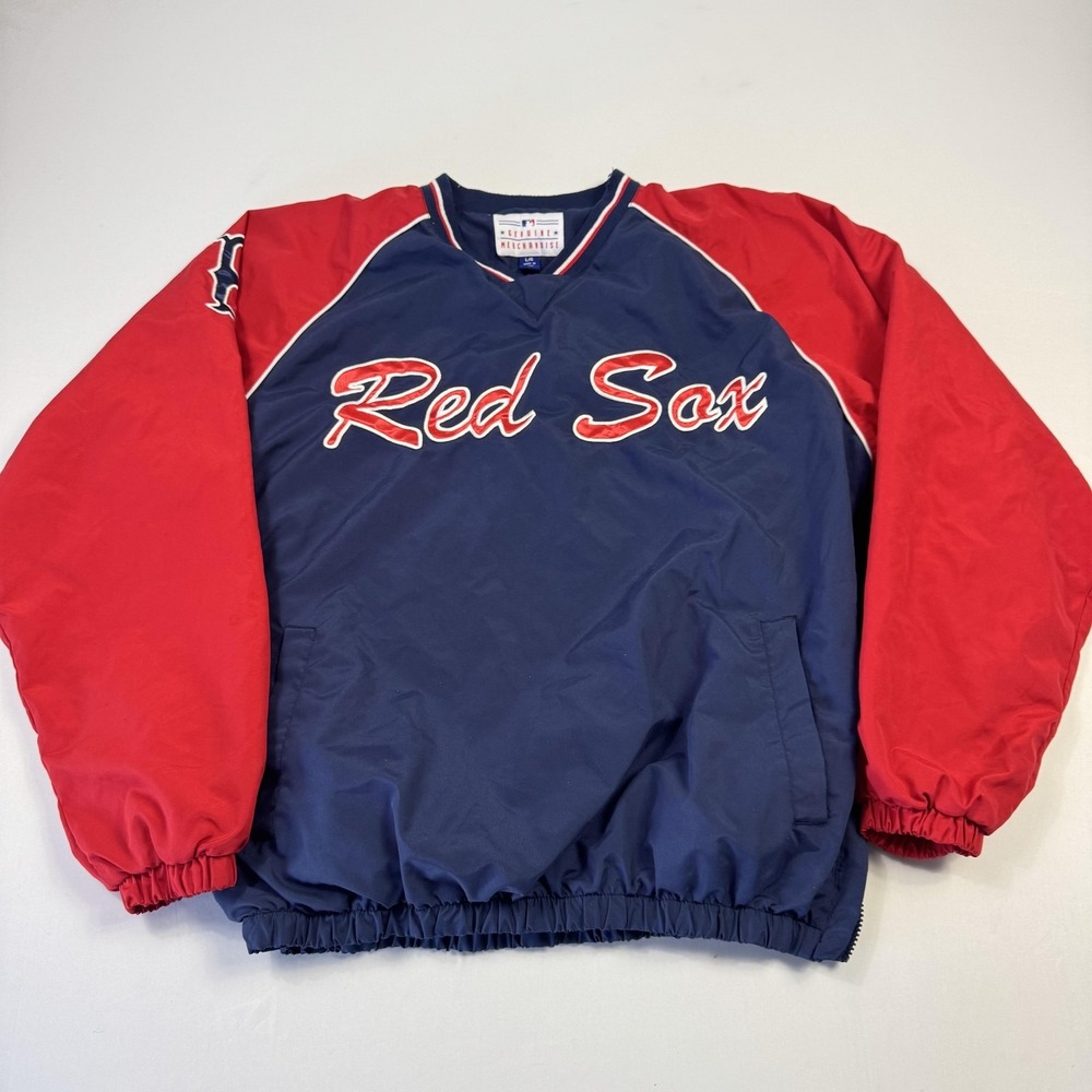 Boston Red Sox Jacket Mens Large Blue Red MLB Baseball Top Genuine Merchandise